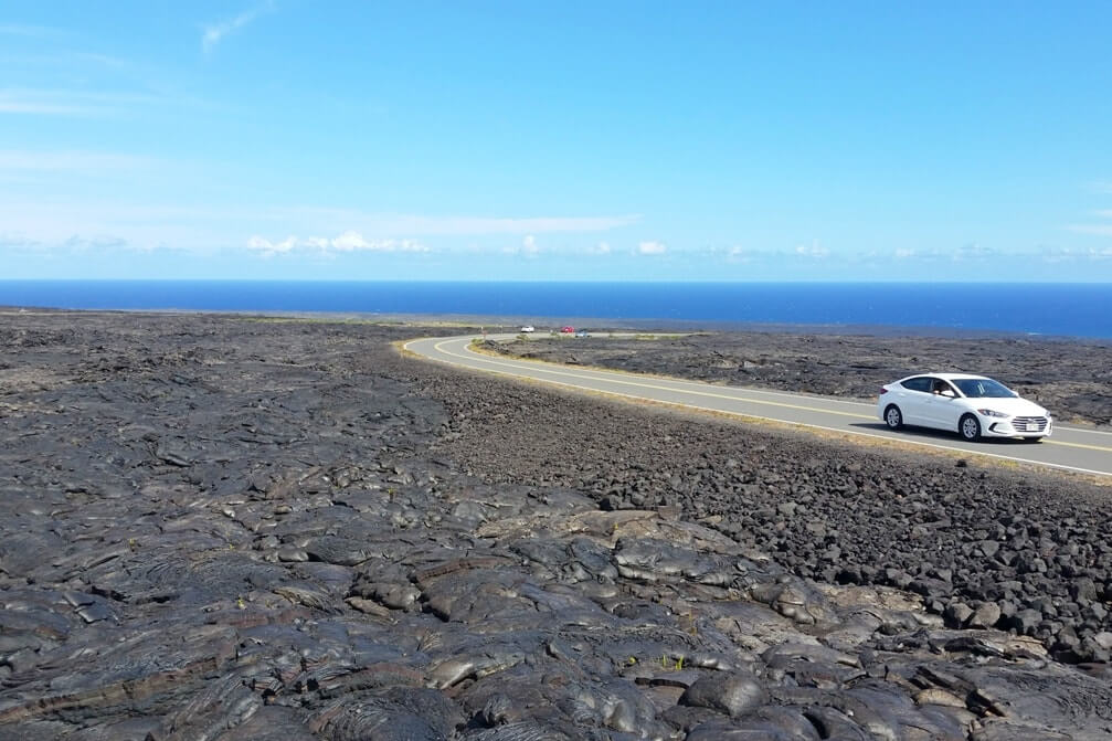 Where Can I Take A Scenic Drive To See Lava Fields And Ocean Views?