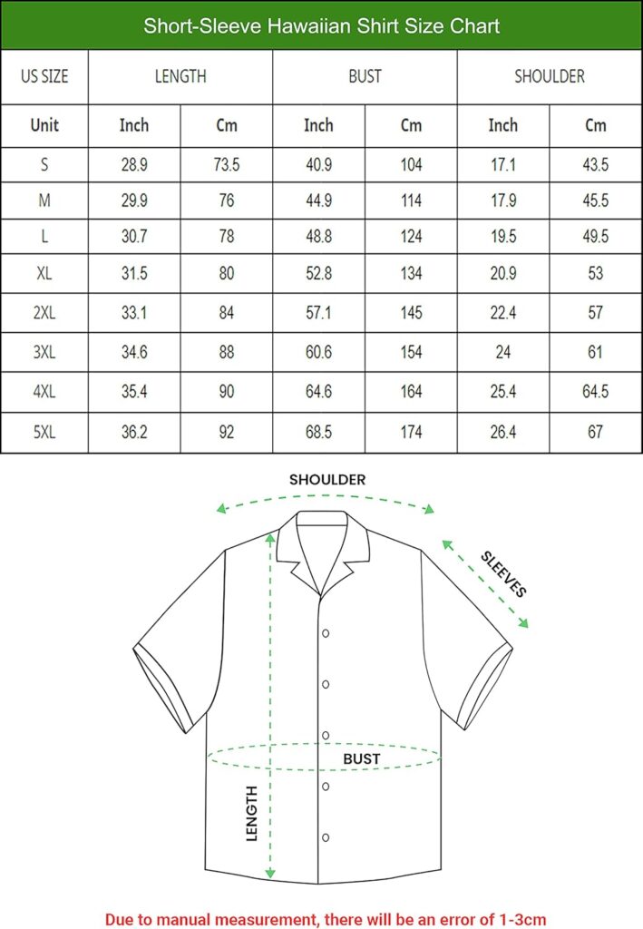 Tropical Music Hawaiian Shirts for Men - America Music Button Down Mens Hawaiian Shirts Short Sleeve Series 182