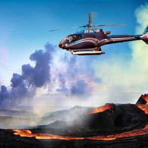 Where Can I Take A Scenic Helicopter Tour Over Active Volcanoes?