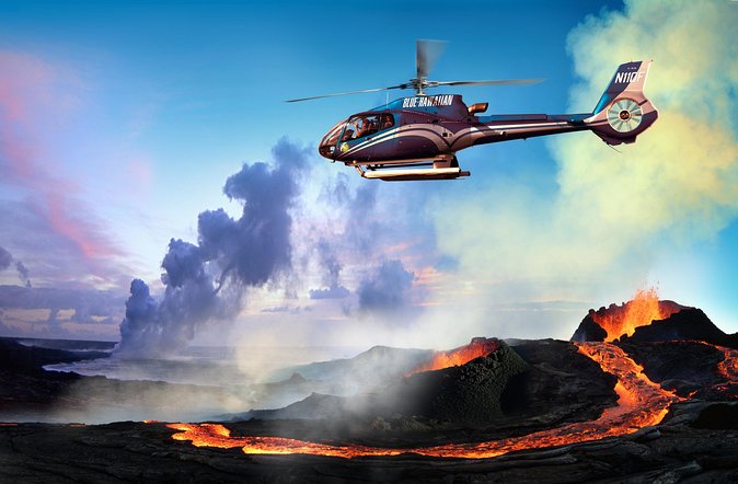 Where Can I Take A Scenic Helicopter Tour Over Active Volcanoes?