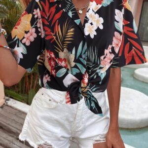 Women Hawaii Shirts Soft Cool Floral Tropic Print Shirt Review